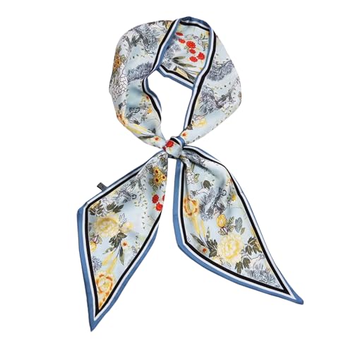 Image of Head Hair Scarf for Women,Silky Long Headscarf Purse Bag Scarfs for Handbag Fashion Satin Neck Scarves Accessories