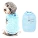 Ranphy Small Dog Fleece Sweater Vest for Boys Girls Pullover Coat with D-Ring Winter Warm Sweatshirt Soft Cat Pet Clothes Cold Weather Pup Tiny Puppy Shirt,Bule,L