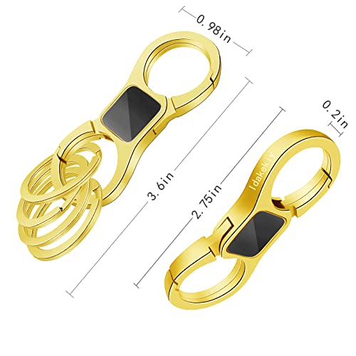 Idakekiy Key Chain Quick Release Spring With 4 Key Rings Heavy Duty Car Keychain Organizer For Men And Women #TOP2