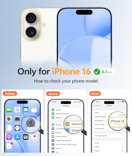 Image of FNTCASE for iPhone 16 Case [Compatible with Magsafe] Translucent Matte Cases with [Screen Protector] Military Grade Shockproof Protective Phone Cover - Ultramarine