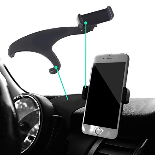 Miniclue Behind Tachometer Bolt-On Smartphone Cell Phone Cup Mount GPS Holder with Cradle Rotatable Clip for Mini Cooper F54 F55 F56 F57 F60，1pack - Thumbnail 5