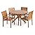 Christopher Knight Home Kally Outdoor Five Piece Acacia Dining Set, Teak Finish