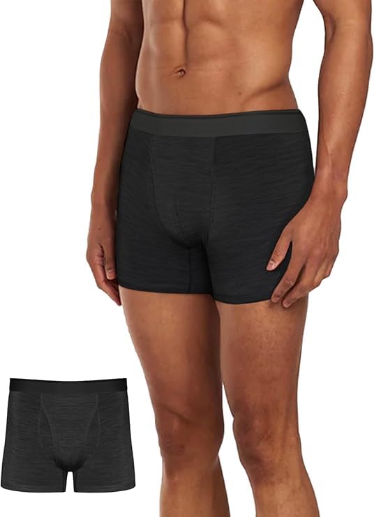 QINGWU Men's Merino Wool Underwear,Soft,Moisture Wicking,Stink Free,Durable-Up to 3XL (US, Alpha...