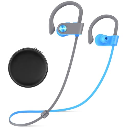 Image of Bluetooth Headphones, Bluetooth 5.3 IPX7 Waterproof Wireless Sports Earbuds for Workout Gym, 16 Hrs Playtime Running Headphones with Noise Cancelling Mic, HiFi Bass Stereo in-Ear Earphones