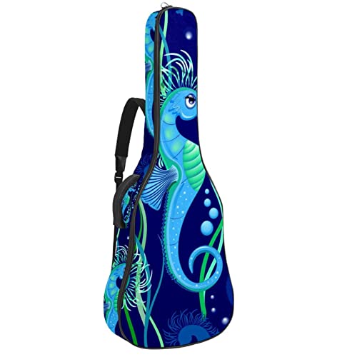 Housse guitare étanche 42.9 pouces motif flamant rose oiseau