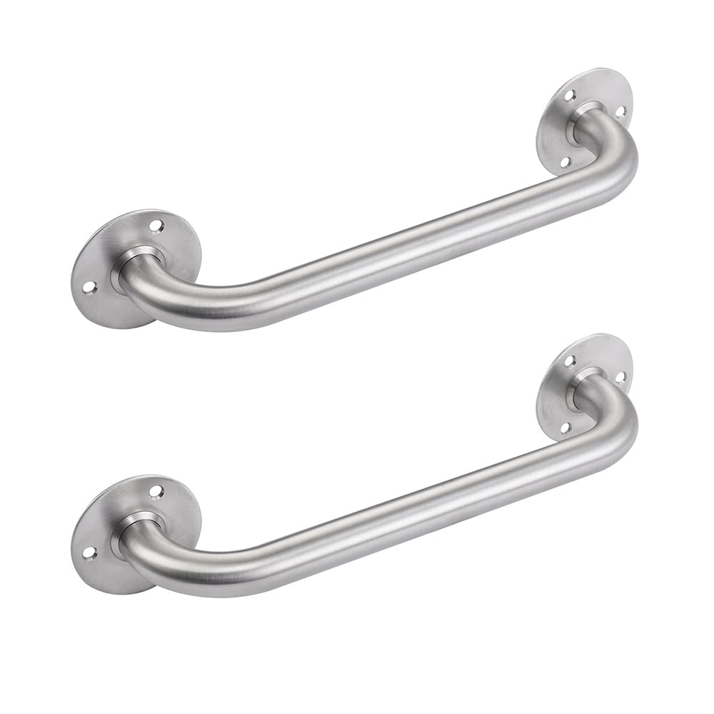 JAKARDA 2 Pack Handicap Grab Bar for Shower, Shower Handles for Elderly, Shower Grab Bars for Seniors, Brushed Nickel