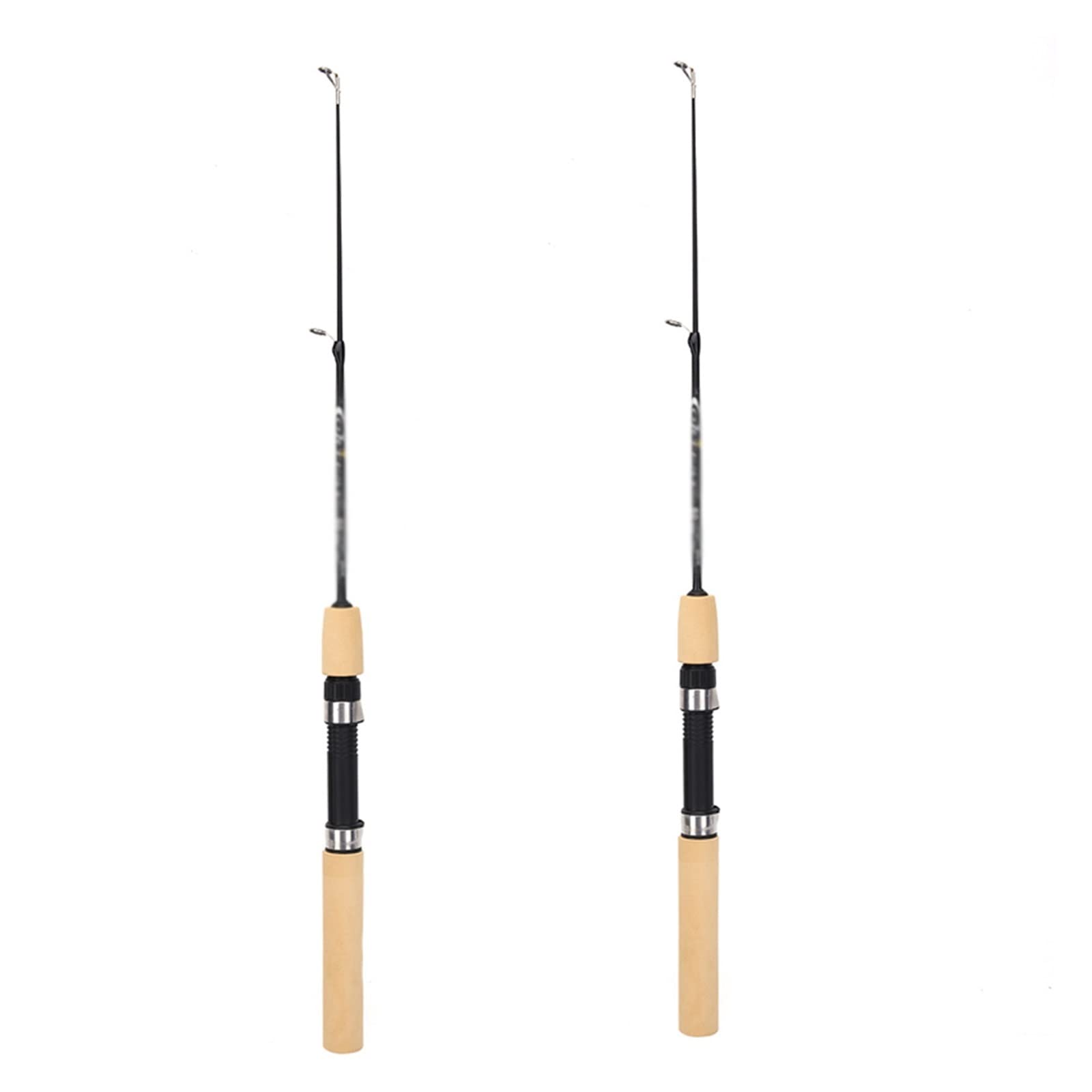 Canne à pêche sur glace portable 80cm télescopique hiver mini matériel pêche carbone