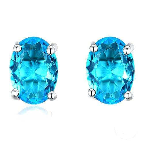 Boucles d'oreilles solitaires en topaze bleue, le bijou délicat du quotidien