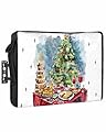 DecorLovee Outdoor TV Cover 80 to 85 Inches Weatherproof & Waterproof, Christmas Outdoor TV Enclosure with Remote Control Pocket, Xmas Tree Watercolor Food Red Green Blue TV Screen Protectors