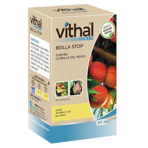 VITHAL Bolla Stop, Integratore a Base di Equisetum Arvense e Chitosano, Formulazione Liquida per Drupacee, 50 ml, Uso Consentito in Agricoltura Biologica