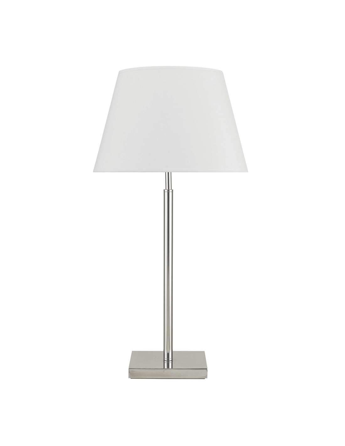 EXO LIGHTING - lampara de mesa FIRENZE níquel satinado - pantalla incluida - lamparas de mesita de noche - E27 - lamparas sobremesa - lampara sobremesa salon - lampara mesa salon