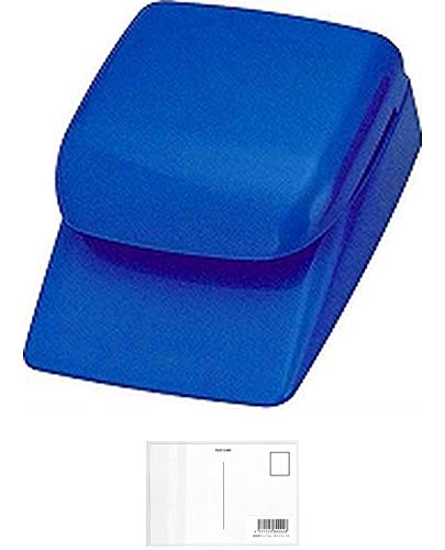 オート メモクリップカラーマグネットタイプ MC-380Mアオ 2個セット + 画材屋ドットコム ポストカードA