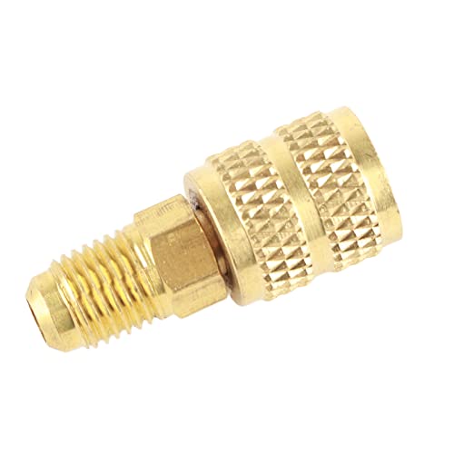 Adaptador Tyenaza R410A, conector de manguera HVAC de 1/4 pulgada macho SAE a 5/16 pulgada hembra SAE miniatura 6