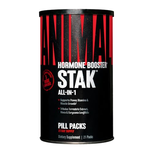 ANIMAL Stak – Supplement für Muskelaufbau, Kraft & Performance – Kapseln mit Aminosäuren, Vitaminen & Mineralstoffen – Sportnahrung für Fitness & Bodybuilding, 21 Packs