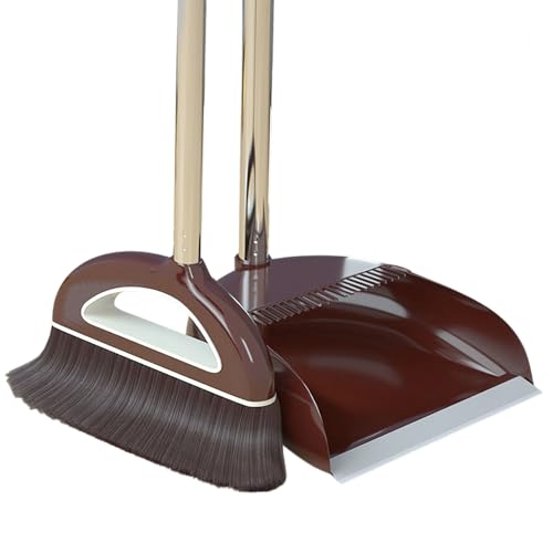 Long Many Broom y Dust Pan - Combo de Limpieza Vertical con Filtro de Peinado de depilación Limpieza del Piso de la Oficina de la Cocina en casa, la recolección de Cabello para