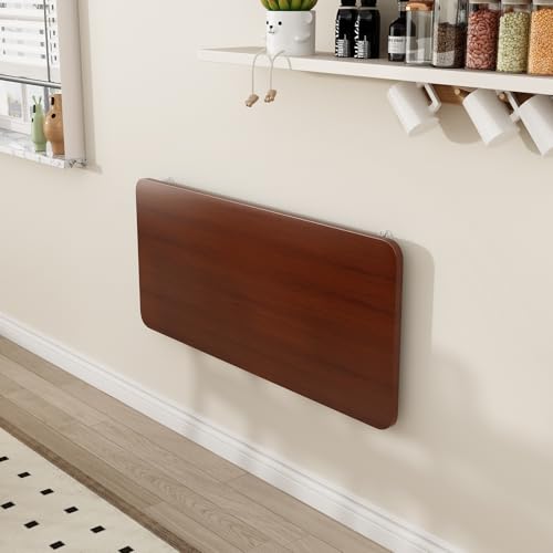 YJZXXLSH Wall Mounted Laundry Room Folding Table，Fold Down Desk for Small Spaces |Office|Study|Work Bench|Kitchen Dining Restaurant| Home Bar | Waterproof Easy to Install and Clean 39.4"×19.7" — view 4