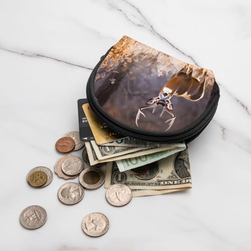 Free Whitetail Deer Print Shell Storage Bag Purse For Small Items, Easy To Carry And Store3