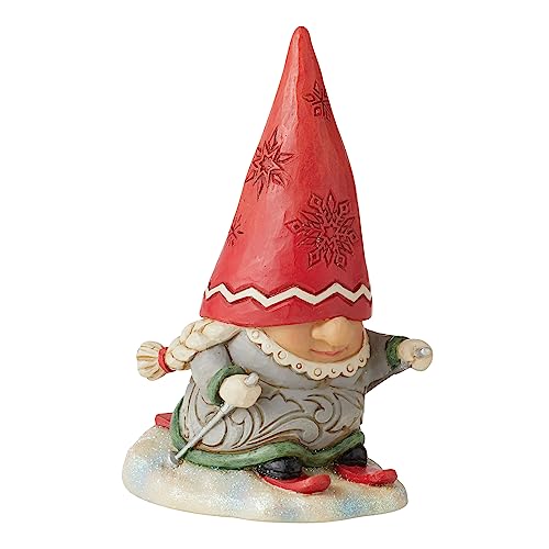 Enesco Jim Shore Heartwood Creek Gnome With Braids Skiing Figurine 6010844 - Image 2