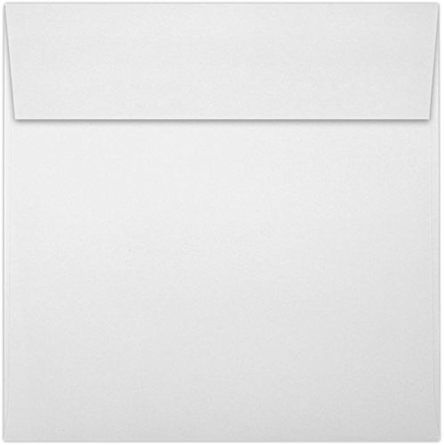 LUXPaper Square Invitation Envelopes | Peel & Press | 6" x 6" | Bright White | 70lb. Text | 50 Qty