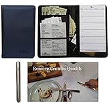 Stratus Server Book & Stainless Steel Table Crumber Combo. Fine Dining Table Crumb Sweeper or Table