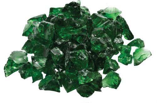 Dark Green Fire Glass - 0.5 to 0.75 inch