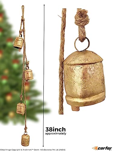 Rustic-Style-4-Bells-Cluster-Handmade-Metal-Harmony-Christmas-Hanging-Cow-Bells-on-Jute-Rope-Cylinder Rustic Style 4 Bells Cluster Handmade Metal Harmony Christmas Hanging Cow Bells on Jute Rope Cylinder