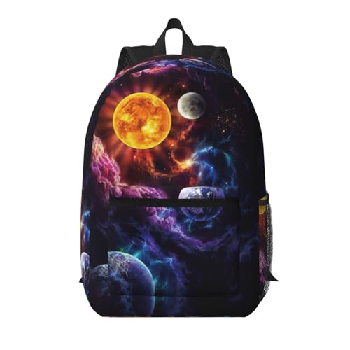 Sac à dos d'école galaxie EdWal noir et léger pour homme et femme