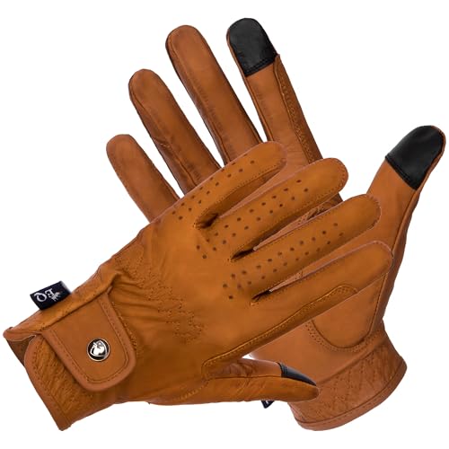 EQUESTRIAN QUEEN Reithandschuhe Leder Touchscreen –...