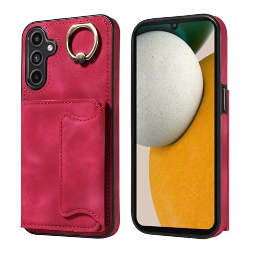 Étui en Cuir PU Rose pour Samsung Galaxy A15 5G Ultra Résistant