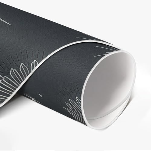 Tapis de Sol Élégant Rond en Vinyle Qualité Maison Deco