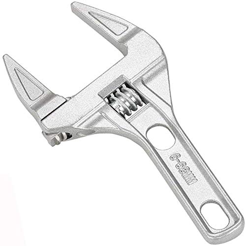 Superbrede verstelbare moersleutel, steeksleutels met brede kaken Moersleutels 6-68 mm ultradunne aluminium schakelsleutel, korte handgreep voor demontage van badkamer/wastafel/buismoer