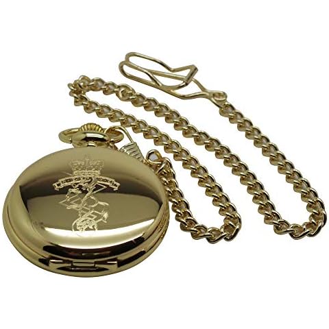REME Gold Army Crested Badge Pocket Watch Military Crest Wooden Gift in Case Cover