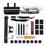 FINYQBET Kit de Ferramentas para Reparo de Pneus de Bicicleta - Com Bomba, Bolsa e Acessórios Profissionais, Kit Completo 16 em 1 - Ideal para Ciclistas de Estrada, Uso Doméstico e Montanha