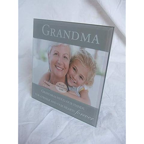 "Grandma" Sentimental Grey Glass 6" x 4" Photo Frame Cover