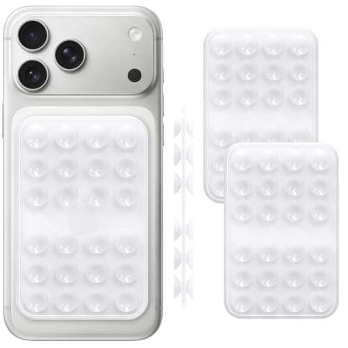 TopMade Double Sided Suction Phone Case Adhesive Mount 2 Pack, Clear