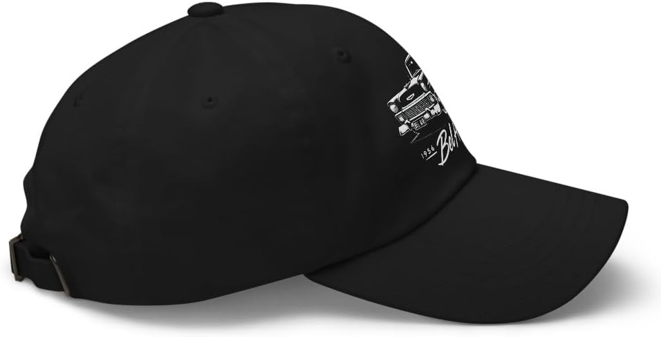 Black 1956 Bel Air Classic Car Dad Hat – Vintage Chevy Cap for Retro Auto Enthusiasts
