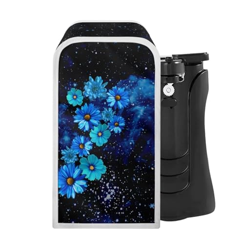 Kathyboom Blue Flowers Can Opener Dust Cover Water Resistant Electric Can Opener Protector Stain Resistant Can Opener Cover Machine Washable