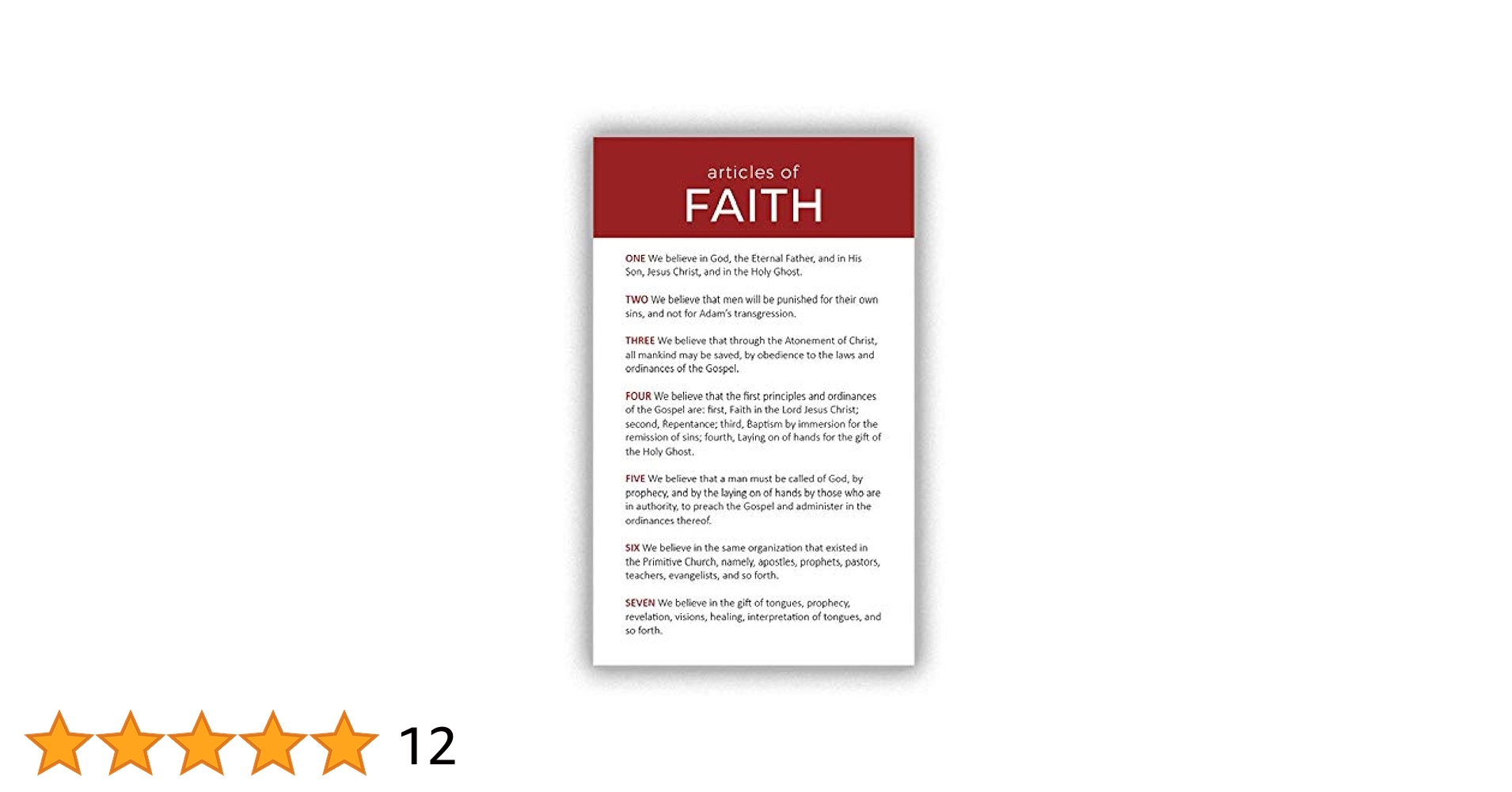 Amazon.com : Articles of Faith Pocket Card : Office Products amazon-com-articles-of-faith-pocket-card-office-products