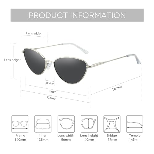 ZENOTTIC Cat Eye Sunglasses for Women UV400 Polarized Glasses Trendy Fashion Style Woman Sunglass4