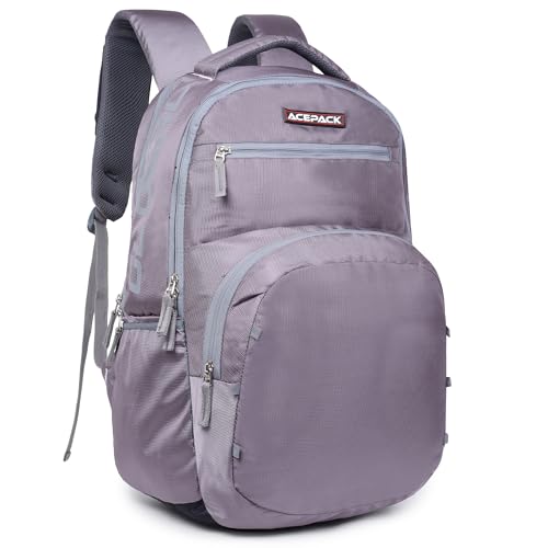 Image of ACEPACK Global 25.91 Liters Water Repellant 17.32 inch Laptop Backpack With Rain Cover For Casual, Outdoor, Office Or Daily Use (Grey)
