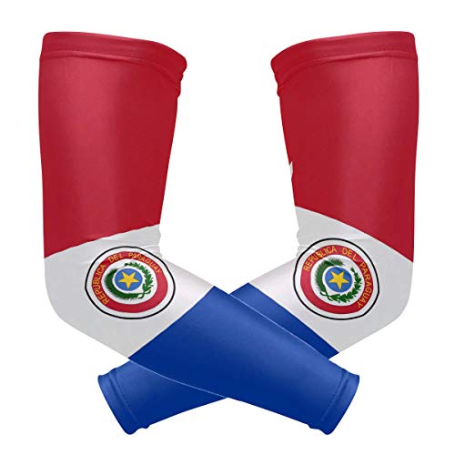 poeticcity Paraguay Flag 1 Pair Arm Sports Sleeves Cooling Warmer UV Protection