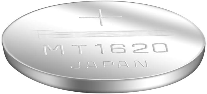 Angled view of the PULADU MT1620 battery, showing its thickness and the 'MT1620 JAPAN' text.