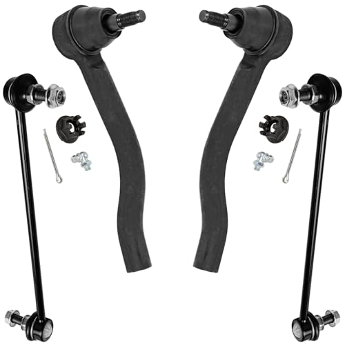 Detroit Axle - Front Sway Bars Tie Rods for 13-20 Nissan Pathfinder, 15-21 Murano, 14-19 Infiniti QX60, 13 JX35, 2 Outer Tie Rod Ends 2 Stabilizer Sway Bar End Links Replacement