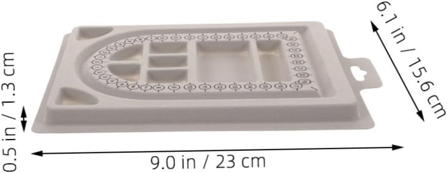 VILLCASE 2pcs Beading Design Board Rectangular Flocked Jewelry Tray with Precise Measurement for Necklace and Bracelet Making for DIY Craft Projects and Jewelry Enthusiasts