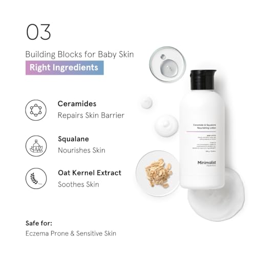 Image of Minimalist Baby Lotion with Ceramide & Squalane | Pediatrician Approved Nourishing Baby Moisturizer | 300gm