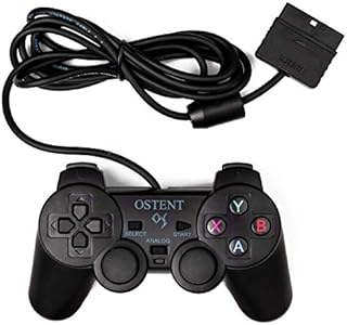 OSTENT Wired Analog Controller Gamepad Joystick Joypad for Sony Playstation PS2 PS1 PS One PSX Console Dual Shock Vibration Video Games