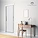 LTL Home Products Via 36 by 80 Inch Vinyl Panel Single Folding Accordion Door with Flexible Hinges for Home and Office Interiors, White Mist
