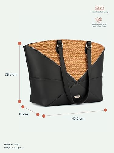 Image of ZOUK Rhea Kapoor Tote Bag - | Elegant Vegan Leather Tote for Women |