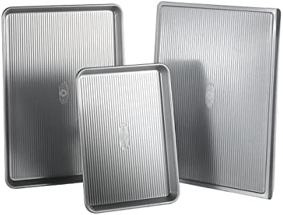 USA Pan 3-Piece Warp Resistant Non-Stick Aluminized Steel Bakeware Set - Thumbnail 2