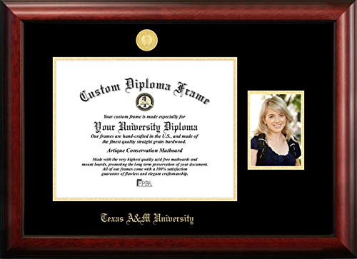 Campus Images NCAA Texas A&M University Gold Embossed Diploma Frame with 5 x 7 Inches Portrait